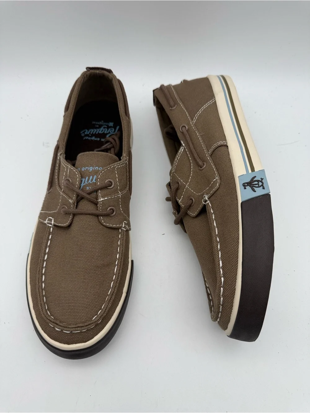 BRAND NEW Original Penguin Fly Ocean Boat Shoe Size 9.5 Fossil/Brown